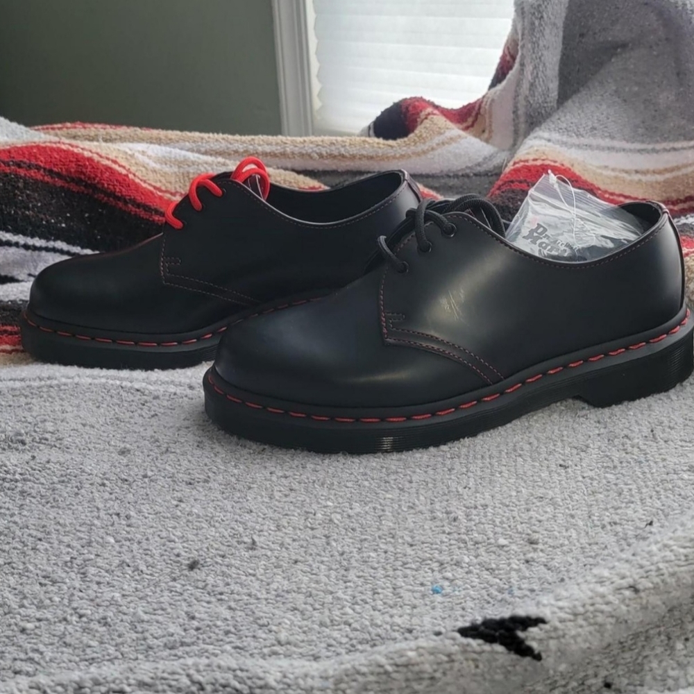 Dr. Martens Black & Red Oxfords